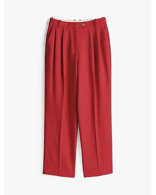 Tommy Hilfiger The Sofia Capsule Regular Broek Met Wijde Fit in het Red