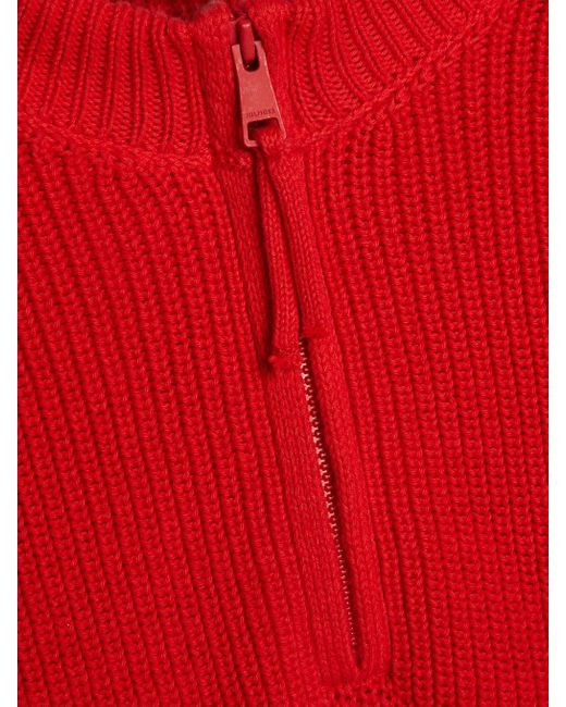 Tommy Hilfiger Red Adaptive Relaxed Half-zip Jumper