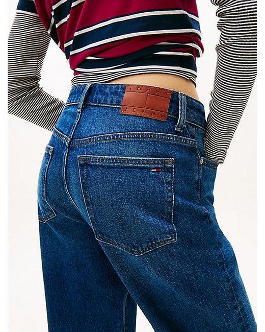 Vaqueros Slim De Talle Medio Con Pernera Recta Tommy Hilfiger de color Blue