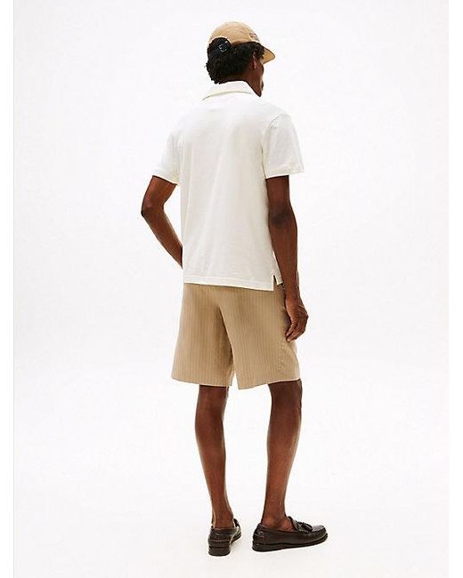 Tommy Hilfiger Regular Fit Kurzarm-Hemd Mit Mesh-Struktur in White für Herren