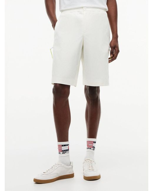 Tommy Hilfiger White Tommy X U.s. Sail Gp Team Cargo Shorts