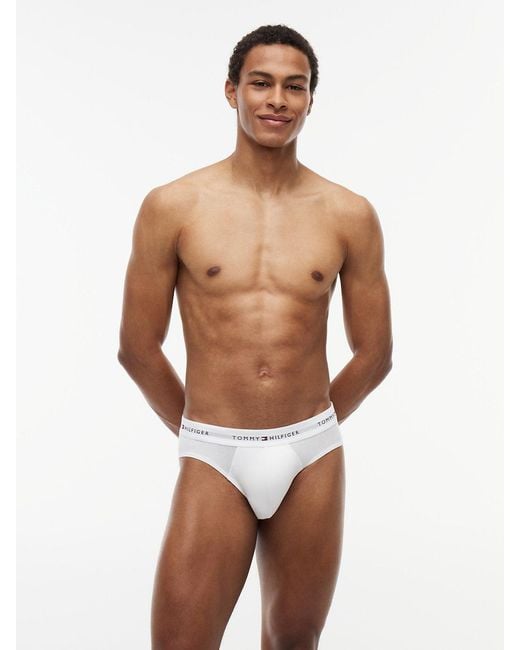 Tommy Hilfiger White 3-Pack Signature Repeat Logo Waistband Briefs for men