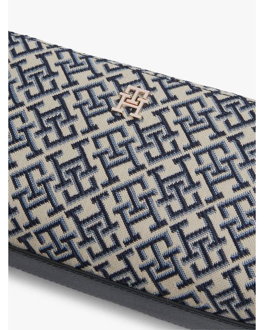 Tommy Hilfiger Gray Th Monogram Jacquard Crossbody Camera Bag