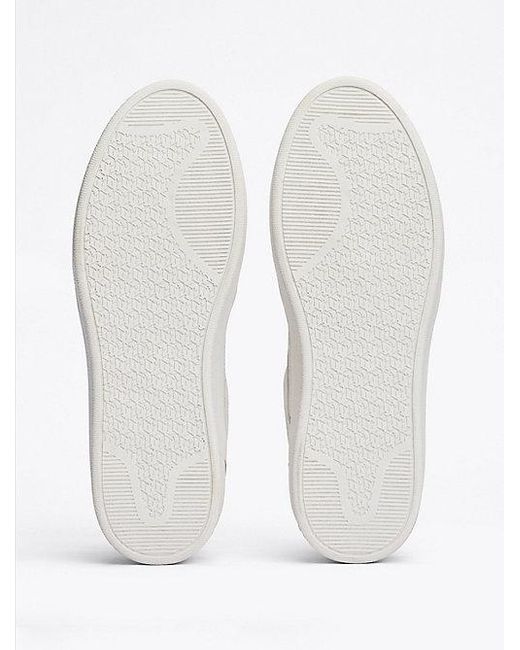 Tommy Hilfiger Leren Sneaker Met Th-Monogram in het White