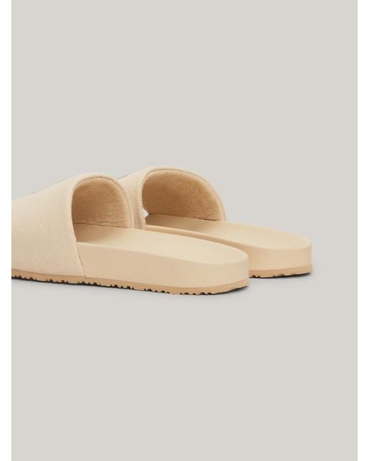 Tommy Hilfiger Natural 1985 Collection Th Monogram Pool Slides