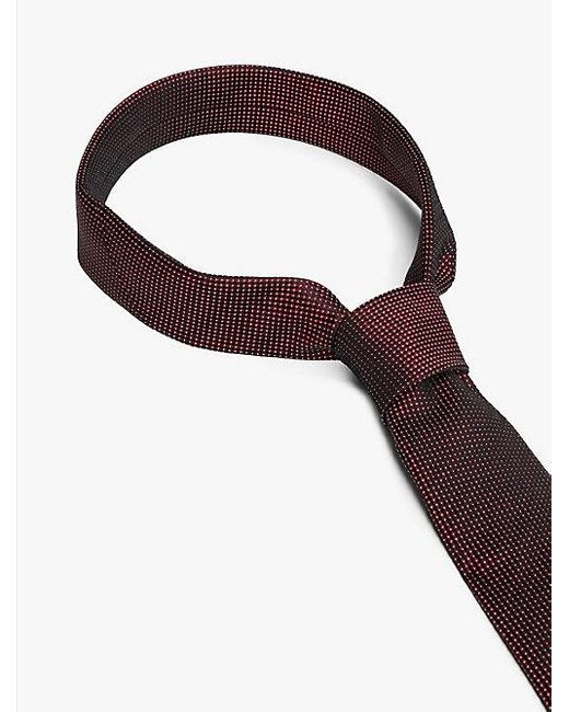 Tommy Hilfiger Zijden Jacquard Stropdas Met Microstip in het Purple voor heren