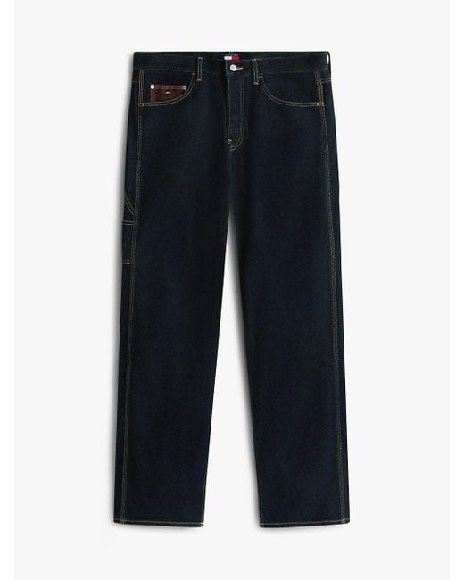 Tommy Hilfiger Red Jaimie Relaxed Straight Leg Carpenter Jeans for men