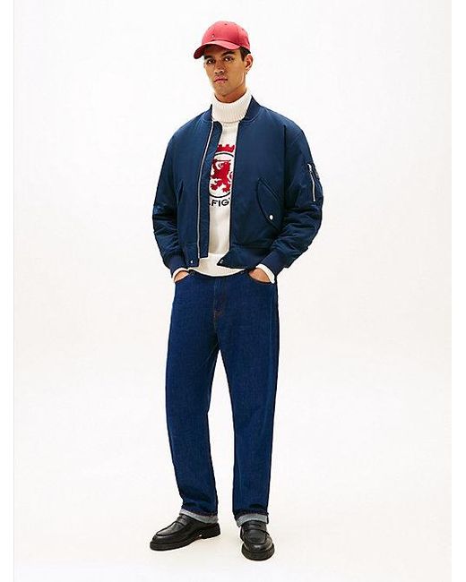 Tommy Hilfiger Waterafstotend Relaxed Fit Bomberjack in het Blue voor heren