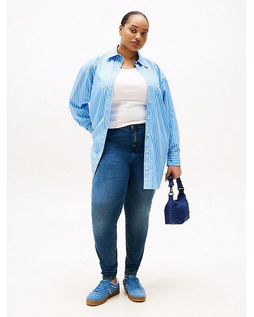 Vaqueros Acampanados Ceñidos Curve De Tiro Muy Alto Tommy Hilfiger de color Blue