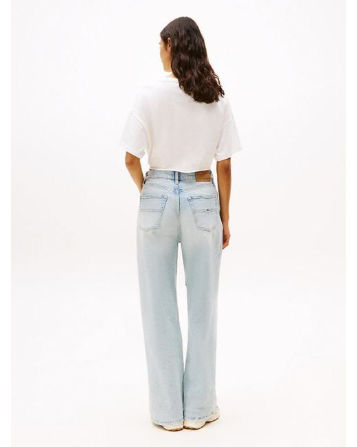 Tommy Hilfiger White Tommy Badge Cropped Knot T-shirt