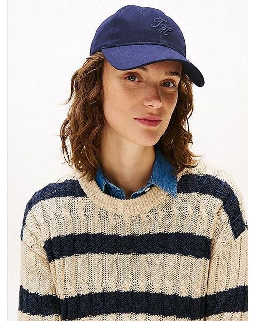 Tommy Hilfiger Blue Baseball-Cap Mit Aufgesticktem Th-Monogramm