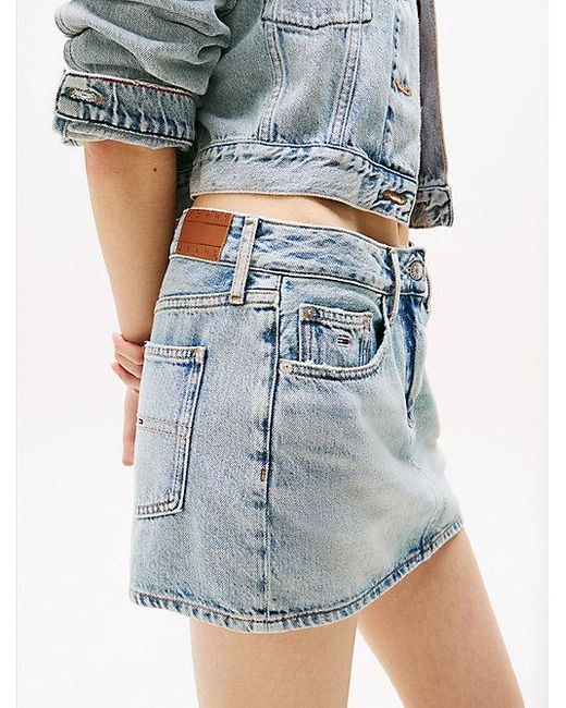Minifalda Vaquera Tommy Hilfiger de color Blue