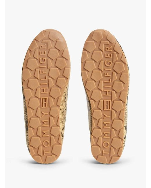 Tommy Hilfiger Natural Print Leather Trainers