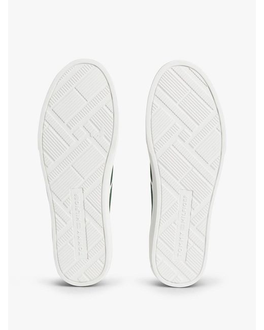 Tommy Hilfiger Green Canvas Cupsole Trainers for men