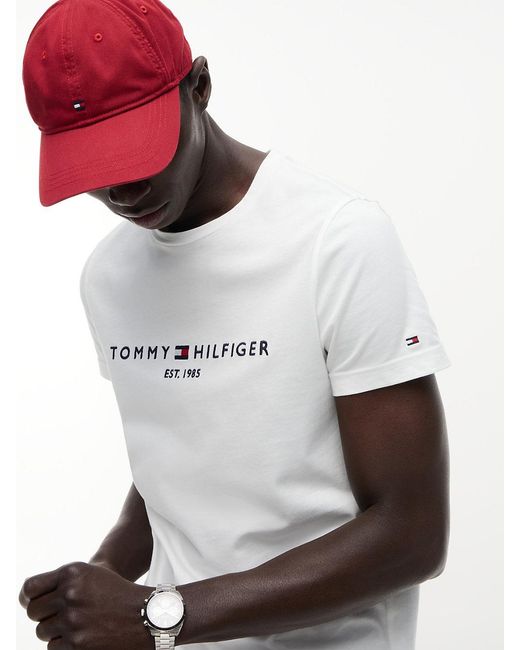 Tommy Hilfiger White Logo T-shirt for men
