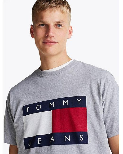 Tommy Hilfiger Relaxed Fit T-Shirt Mit Flag-Badge in Blue für Herren
