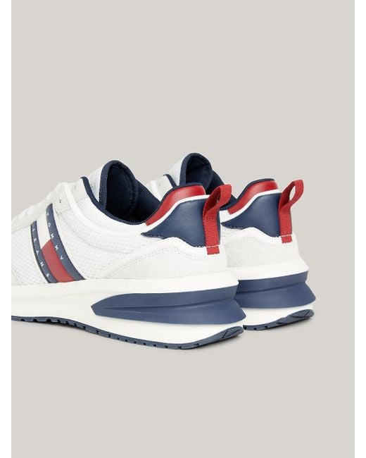 Tommy Hilfiger Metallic Leather Chunky Sole Runner Trainers for men