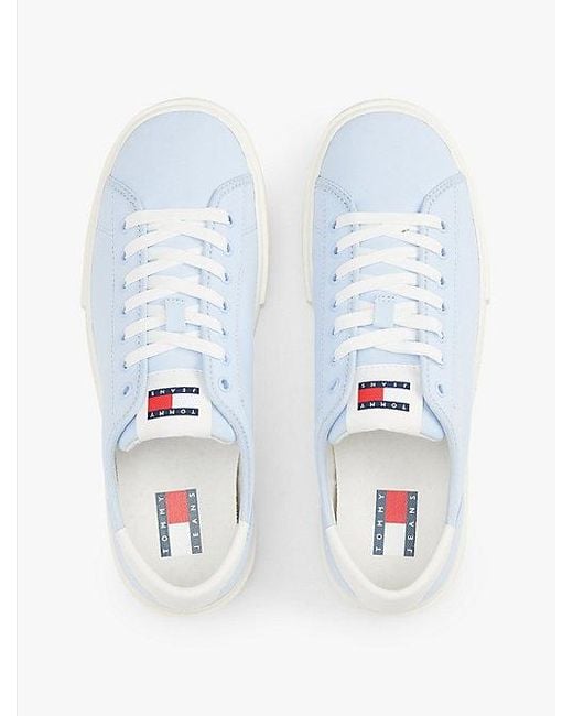 Tommy Hilfiger Blue Sneaker Aus Canvas Mit Plateau-Sohle