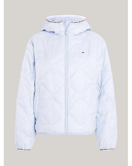 Tommy Hilfiger Quilted Pufferjack Met Capuchon in het White