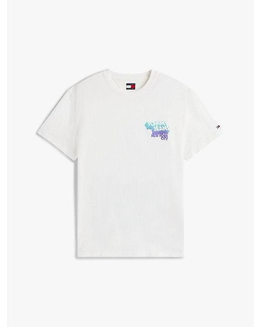 Tommy Hilfiger Stack T-Shirt Mit Logo-Grafik Hinten in White für Herren