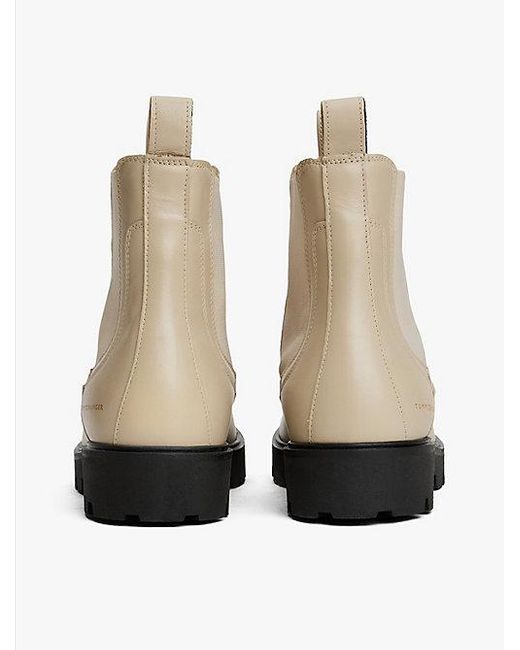 Tommy Hilfiger Leren Chelsea Boot in het White