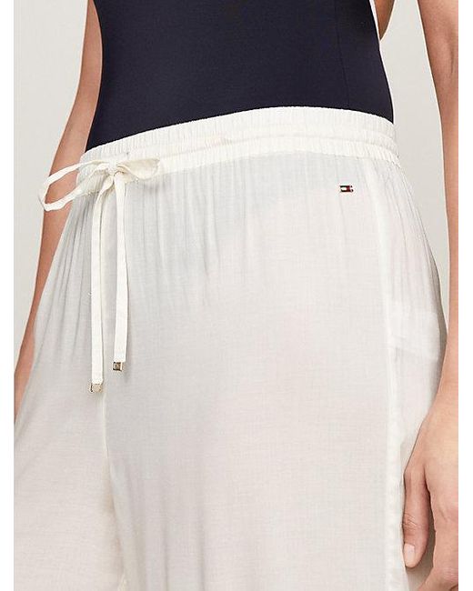 Tommy Hilfiger Th Essential Cover-up Zwembroek in het White