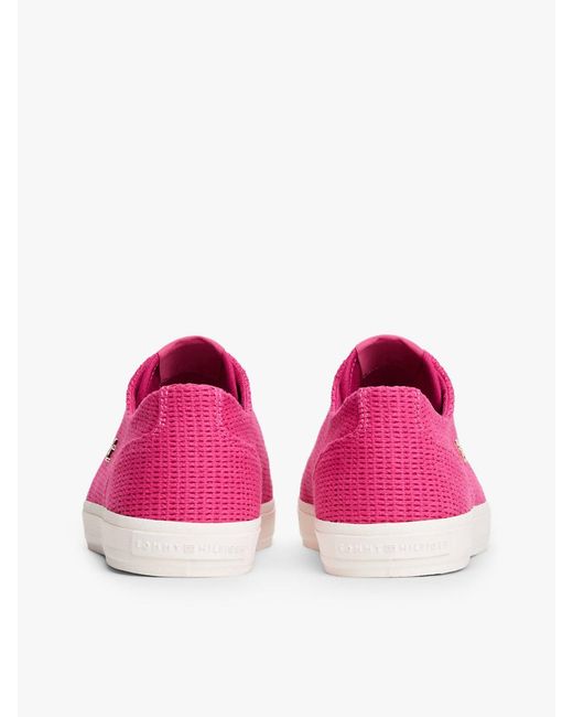 Tommy Hilfiger Pink Th Monogram Textured Trainers