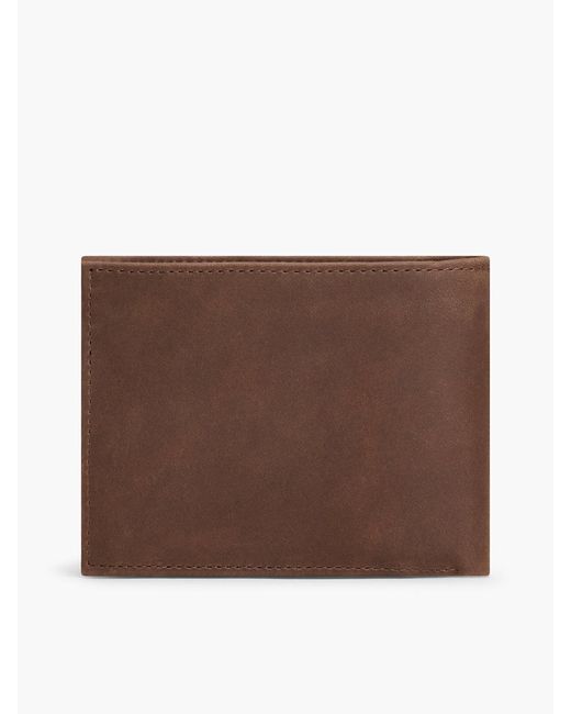 Tommy Hilfiger Brown Leather Flap Wallet for men