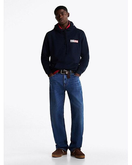 Sudadera Con Capucha Y Logo Tommy Hilfiger de hombre de color Blue