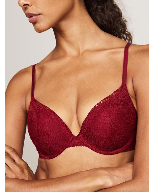 Tommy Hilfiger Red Push-up Plunge Bra