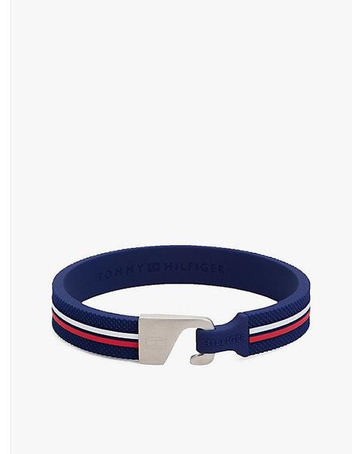 Pulsera De Silicona Con Cinta Distintiva Tommy Hilfiger de hombre de color Blue