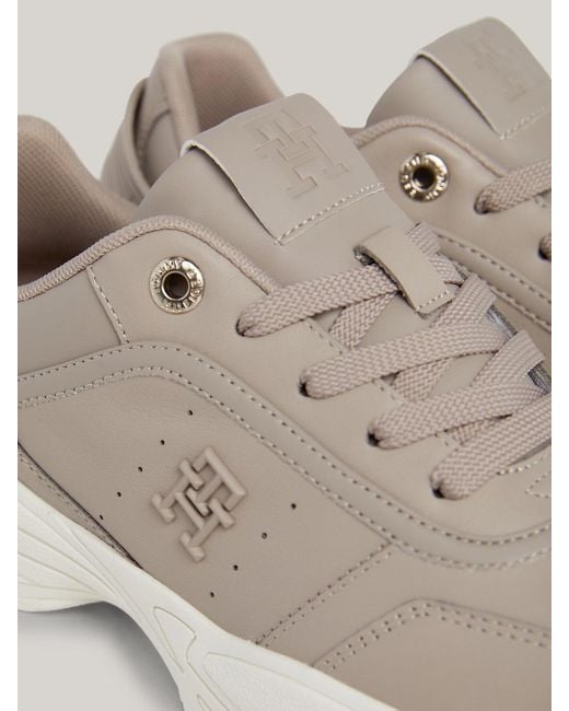 Tommy Hilfiger Natural Heel Strap Leather Runner Trainers