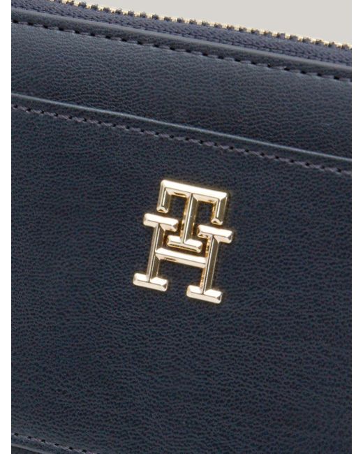 Tommy Hilfiger Blue Th Monogram Medium Zip-around Wallet