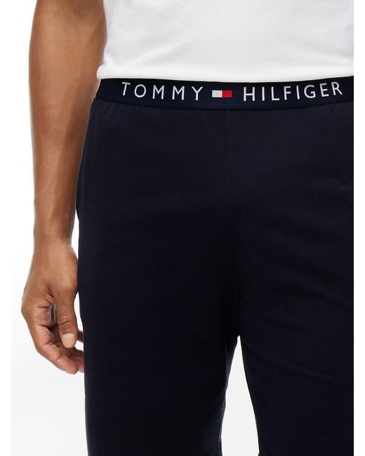 Tommy Hilfiger Blue Jersey Logo Shorts for men