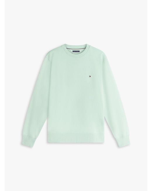 Tommy Hilfiger Green Terry Crew Neck Sweatshirt for men