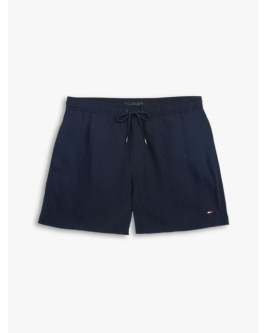 Tommy Hilfiger Blue Flag Embroidery Mid Length Swim Shorts for men