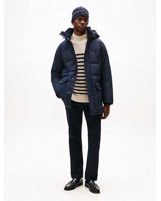 Tommy Hilfiger Waterafstotende Gewatteerde Utility-Parka in het Blue voor heren