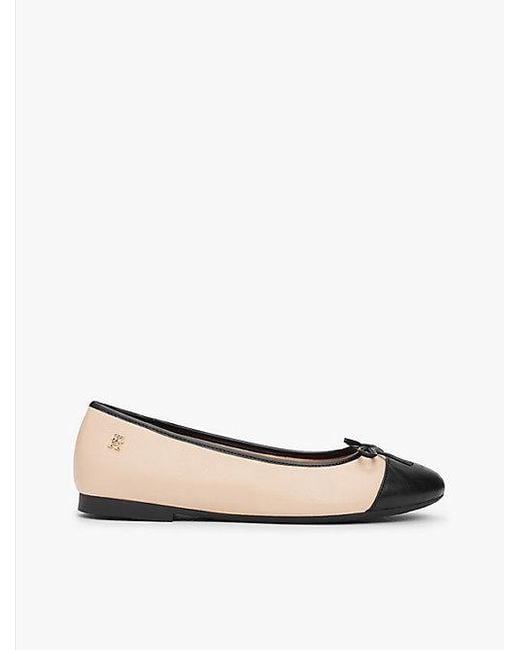 Bailarinas Con Punta A Contraste Tommy Hilfiger de color White