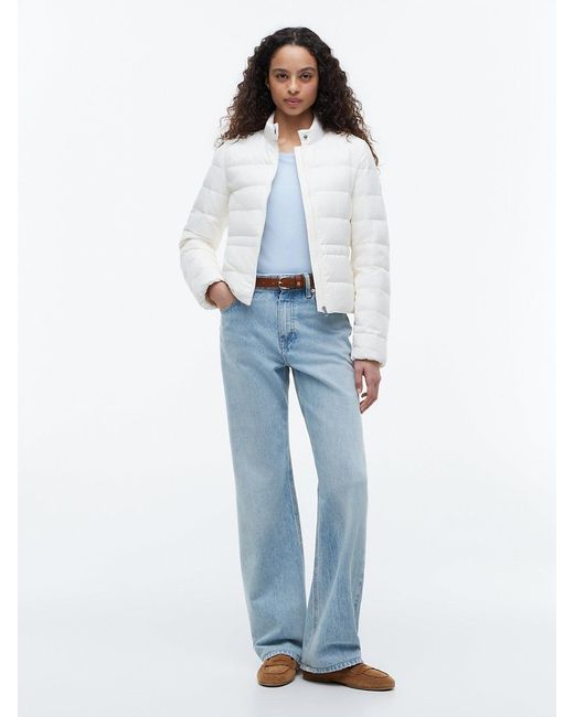 Tommy Hilfiger White Slim Lightweight Packable Down Jacket