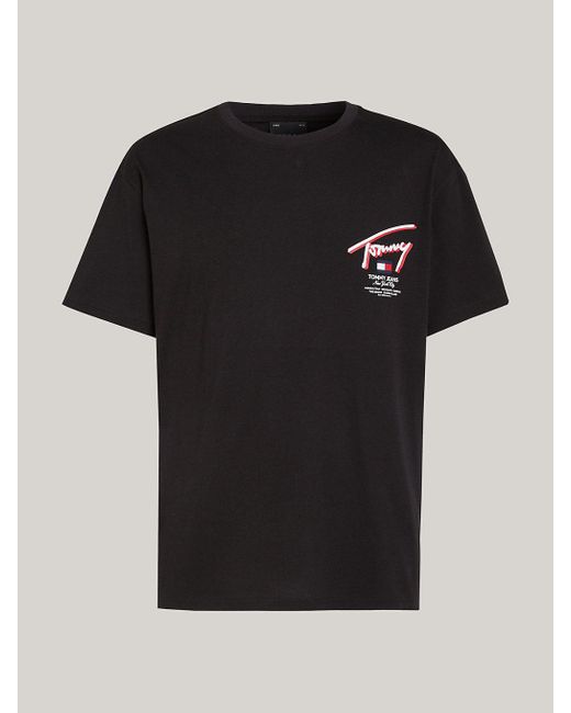 Tommy Hilfiger Black Signature Back Logo T-shirt for men