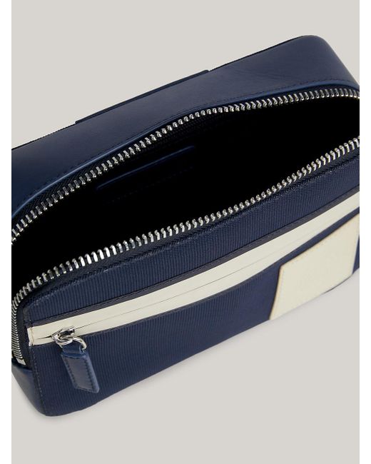 Tommy Hilfiger Blue Crest Patch Camera Bag for men