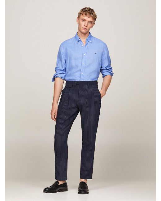 Pantalon à fines rayures en seersucker Tommy Hilfiger pour homme en coloris Blue