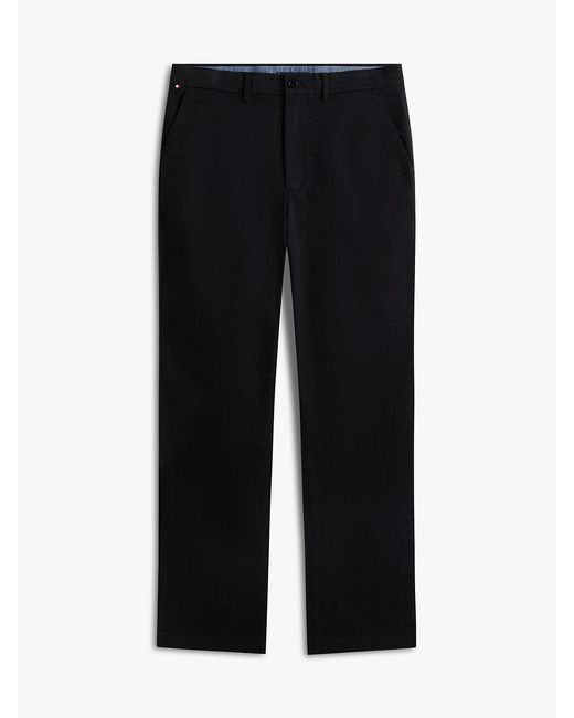 Tommy Hilfiger Black Dover Signature Tape Relaxed Twill Chinos for men