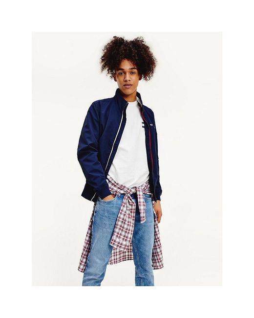 essential flag patch bomber jacket