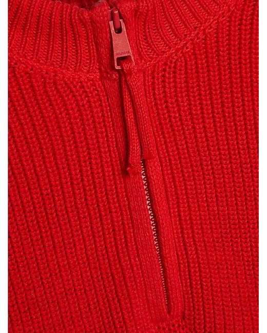 Tommy Hilfiger Red Adaptive Relaxed Fit Reißverschluss-Pullover