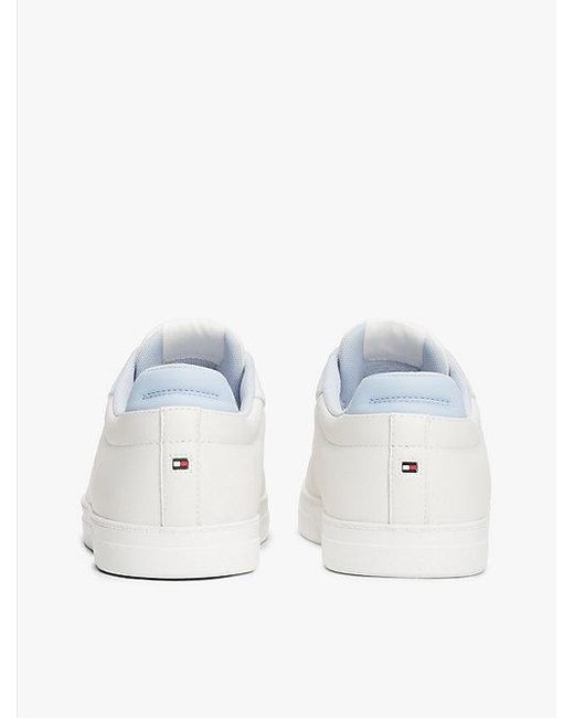 Zapatillas De Piel Con Toque De Color Tommy Hilfiger de color White