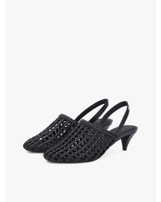 Tommy Hilfiger White Woven Pointed Toe Slingback Heels