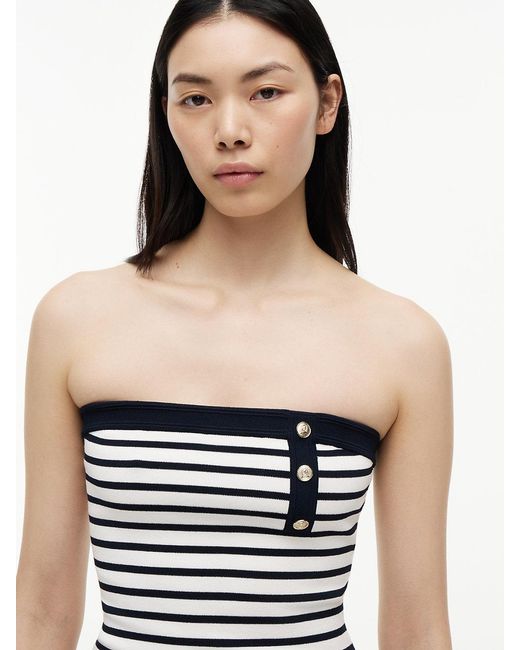 Tommy Hilfiger White Bandeau Extra Slim Mini Dress