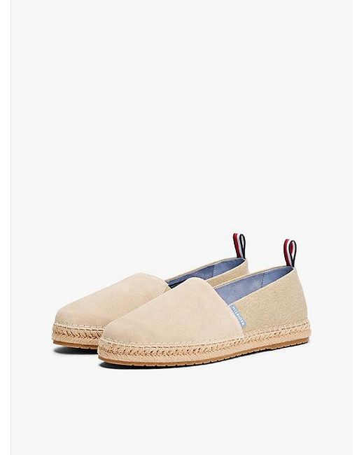 Tommy Hilfiger Espadrille Aus Wildleder Mit Flexibler Sohle in Natural für Herren