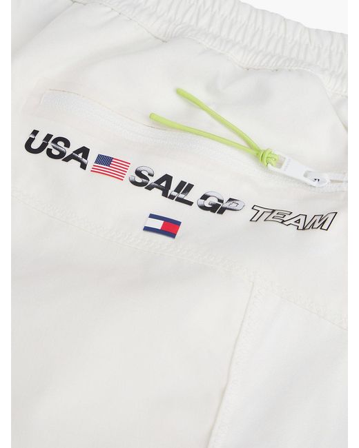 Tommy Hilfiger White Tommy X U.s. Sail Gp Team Cargo Shorts
